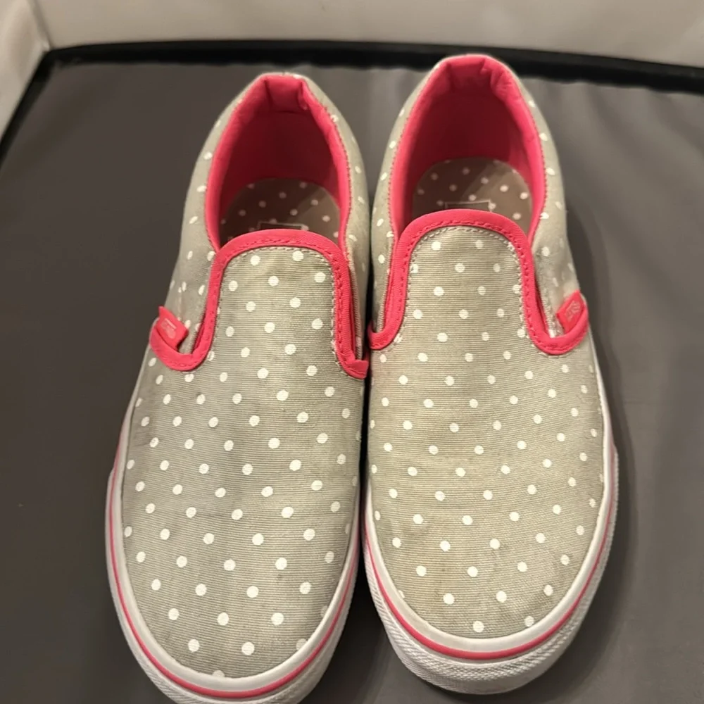 Vans Kids' Slip-On Sneakers‎ - Grey and Pink size 2.5
